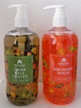 2X Luxury Hand Soap AromaHome By Slatkin Orchard Walk/Crisp Fall Leaves 16.9 oz - $16.82