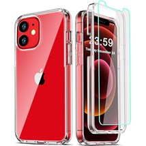 Compatible For Iphone 12 /Iphone 12 Pro Case 6.1 Inch, With [2 X Tempered Glass  - £22.11 GBP