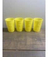 Set of 4 Vintage YELLOW Gerber Products Baby Face CUPS Plastic USA 1950s... - £13.11 GBP