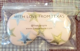 Free People Understated Pink Leather Starry Eyed Eye Mask With Love From Texas - £15.75 GBP