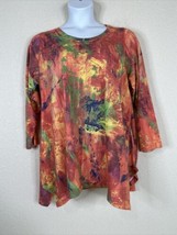 Philosophy Womens Plus Size XXL (2XG) Colorful Brushstroke Knit Top Long Sleeve - $18.49