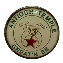 1988 Antioch Illinois Temple Masonic Masons Shriner Enamel Lapel Hat Pin - $7.95