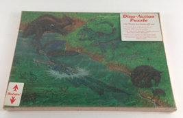 Dino Action Puzzle #4 Shoreline Water Dinosaurs Vintage 1986 Armadillo S... - £19.51 GBP