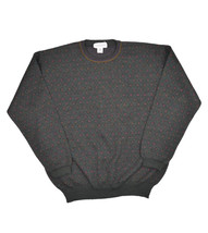 Tricots St Raphael Wool Sweater Mens L Green Crewneck Pullover Diamond Golf - $32.85