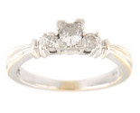 Diamond Women&#39;s Solitaire ring 14kt Yellow and White Gold 388213 - $699.00