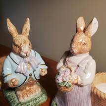 Easter Bunny Candle Holders, Avon Springtime Collection Rabbit Figurines image 7