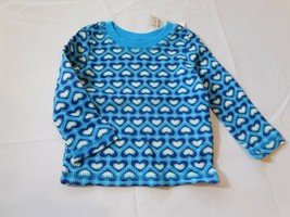 The Children&#39;s Place Girl&#39;s Long Sleeve Waffle Shirt Blue Hearts Size Va... - £10.35 GBP