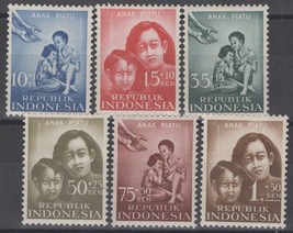 ZAYIX Indonesia B109-B114 MH Semi-Postal Orphans Children Society  070522S23M - £1.19 GBP