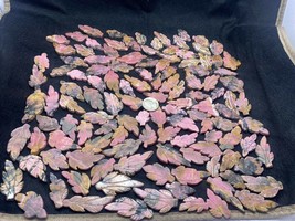 Gem Quality Carved Leaf Rhodonite Wholesale Crystals 121 P Cs Lot Art Tiles - £190.96 GBP