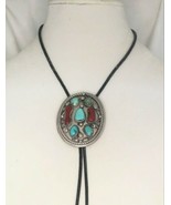 Native American Signed CH Turquoise Branch Coral Sterling Silver 925 Bol... - £228.70 GBP