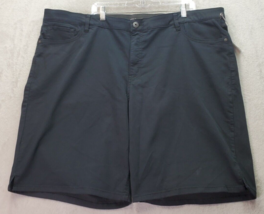 Liz Claiborne Bermuda Shorts Women Black Size 26W Flex Fit Comfort Elastic Waist - £19.85 GBP