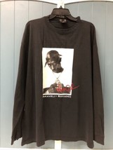 Vtg Y2K Makaveli Branded Tupac Long Sleeve Shirt Red Embroidered Signatu... - $32.66