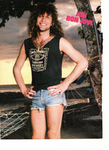 Jon Bon Jovi teen magazine pinup clipping jean shorts bulge by a hammock - $3.50
