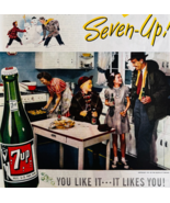 1947 7 Up Seven Up Soda Advertisement Fresh Up Pop Beverage Vintage DWUU8 - €26,12 EUR