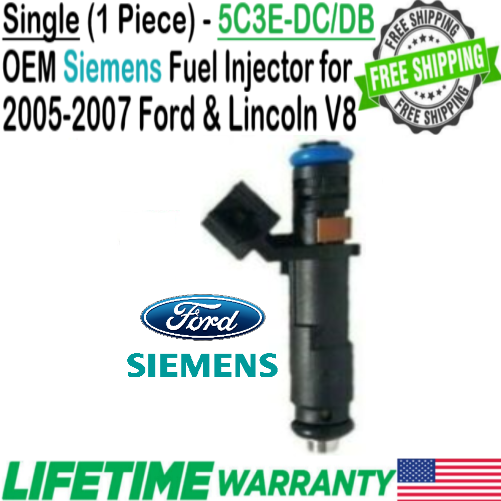 OEM Siemens 1Pc Fuel Injector for 2005, 2006 Lincoln Navigator 5.4L V8 #5C3E-DC - $47.02