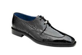 Belvedere Men&#39;s Shoes Bolero Genuine Ostrich Leg and Ostrich Quill Black R43 - £454.74 GBP