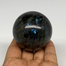 246.5g, 2.2&quot;(56mm), Labradorite Sphere Gemstone,Crystal @Madagascar, B29888 - £25.16 GBP