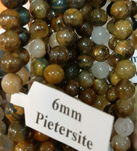 6mm Pietersite Smooth Round Beads 15&quot; - 16&quot; strand  - £7.87 GBP