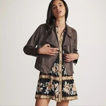 NWT Anthropologie Hutch Faux Suede Moto Jacket Wome Size Large - $108.46