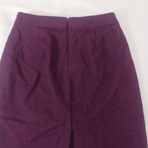 J Crew The Pencil Skirt Women's Purple/Wine Wool Blend Rear Zipper Size 00 image 12