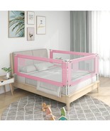 Toddler Safety Bed Rail Pink 120x25 cm Fabric - £25.75 GBP