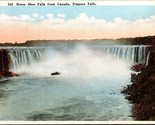 Horse Shoe Falls From Canada Niagara Falls New York NY UNP Unused WB Pos... - $2.92