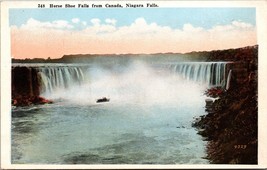 Horse Shoe Falls From Canada Niagara Falls New York NY UNP Unused WB Postcard L6 - £2.30 GBP