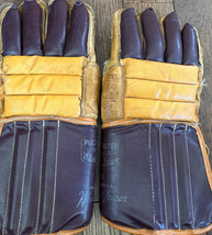 Stall &amp; Dean Leather Ice Hockey Gloves Puckmaster Reeded Model 529 Vinta... - £73.07 GBP