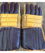 Stall &amp; Dean Leather Ice Hockey Gloves Puckmaster Reeded Model 529 Vinta... - £71.47 GBP