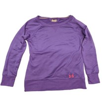 Under Armour Semi Fitted Purple Scoop Neck Logo Sweatshirt Women&#39;s Top Size M - £8.85 GBP