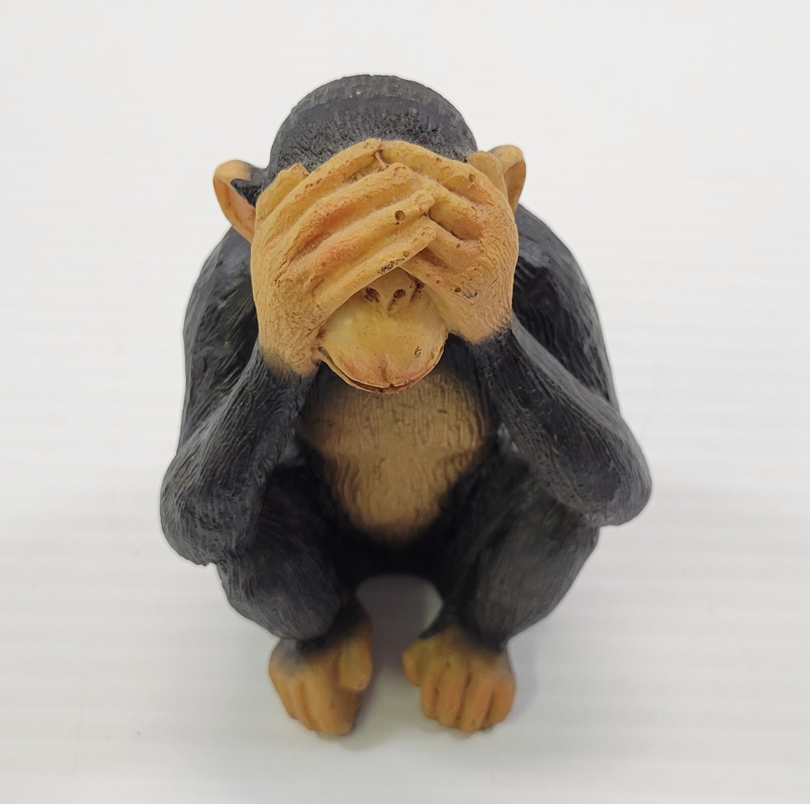 *B41) 3 Wise Monkeys Painted Resin Figurines Set Hear See Speak No Evil Item image 9