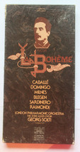 Puccini La Boheme 2 Cassette Box Set London Orch. Domingo Caballe 1977 - $27.71