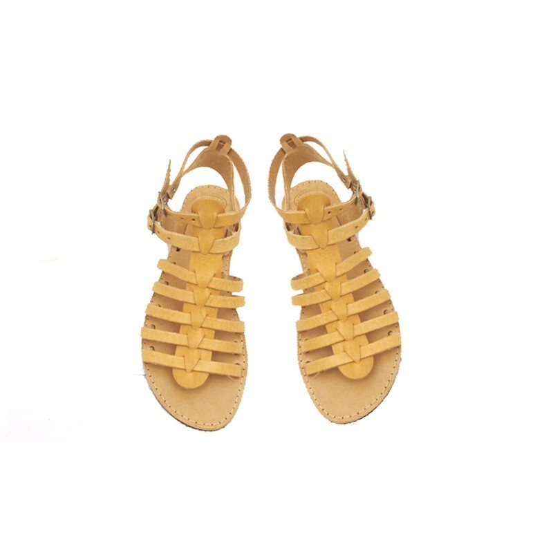 Leather handmade men sandals gladiator for him strappy sandals in big sizes Item image 2