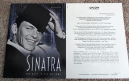 Frank Sinatra The Best Is Yet To Come Home Video Launch Press Release &amp; Folder - £9.34 GBP