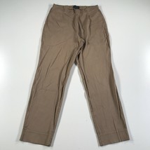 OSKA Pants Size 2 Brown Lagenlook Straight Slim Leg Cotton Blend - £29.88 GBP