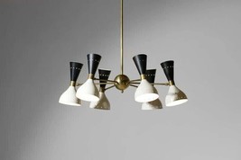 12 Light Diabolo Chandelier In The Style Of StilNovo Mid Century Ceiling Light F - £321.30 GBP