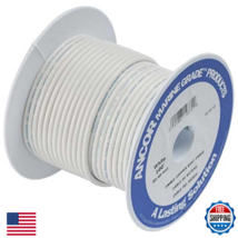 Ancor 100910 18 AWG Tinned Copper Wire, White - 100ft Marine Grade - $39.09