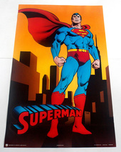 Superman Poster From 1989  Dc Comics  Vintage And Rare! - £23.69 GBP