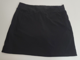 ATHLETA Black Activewear Brooklyn Skort 16” Women&#39;s Size 8 Built in Shorts Skirt - £19.74 GBP