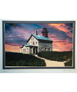 North Light Block Island RI 17/450 21.5&quot;x17.5&quot; Framed Photograph Color P... - $89.05 CAD
