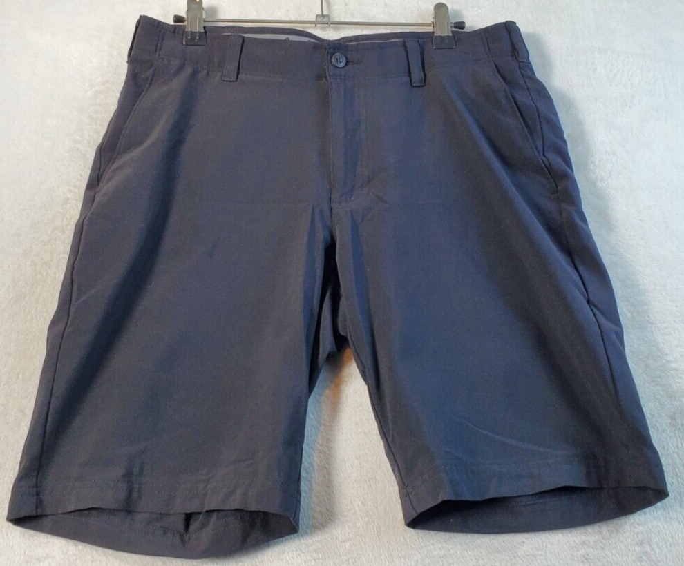 Ben Hogan Golf Shorts Mens Size 32 Black Polyester Pockets Dark Wash Fla... - $16.31