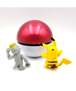 Pokemon Lot of Toys Machop Pikachu Metal Pokeball Nintendo 3&quot; - £11.64 GBP