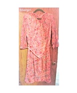 Second Round SZ 18 Multi Pink Flower Summer Dress w Belt. - £11.99 GBP