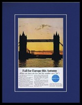 1964 Pan Am Airlines / London Bridge Framed 11x14 ORIGINAL Vintage Adver... - £34.95 GBP