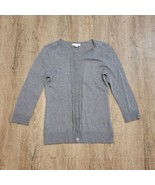 New York &amp; Company Button Front Knit Cardigan Top ~ Sz S ~ Gray - £17.91 GBP