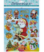 D450 Xmas christmas Santa Snowman Sticker Decal Kids Craft 25x20 cm / 10... - £1.59 GBP
