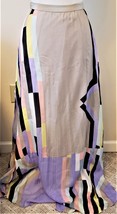 TIBI 100% Silk Maxi A-Line Skirt Size 0 Multicolor - £31.40 GBP
