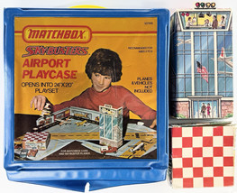 Vintage 1975 Lesney Matchbox Sky-Busters Airport Play Case 24&quot; x 20&quot; Pla... - $19.78