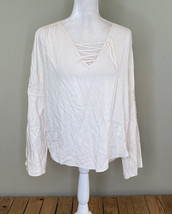 current air NWT $49.50 women’s bell sleeve romantic top Rayon Size S Cream C5 - £3.74 GBP