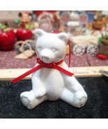 VTG Department 56 Fine Bone China Teddy Bear Christmas Ornament White-Re... - £5.14 GBP